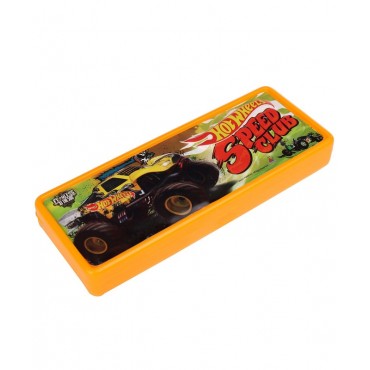 Hot Wheels Speed Club Pencil Box, Yellow